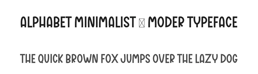 Alphabet Minimalist – Moder Typeface by freshtypeink — Display Font