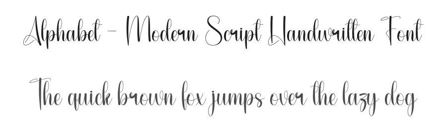 Alphabet – Modern Script Handwritten Font by andikastudio — Script Handwritten Font