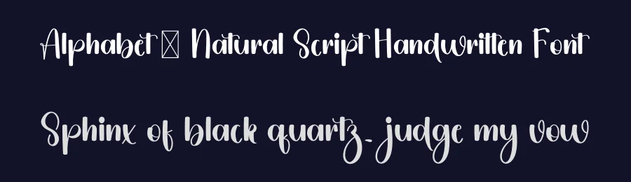 Alphabet – Natural Script Handwritten Font by freshtypeink — Script Handwritten Font — thumbnail 2