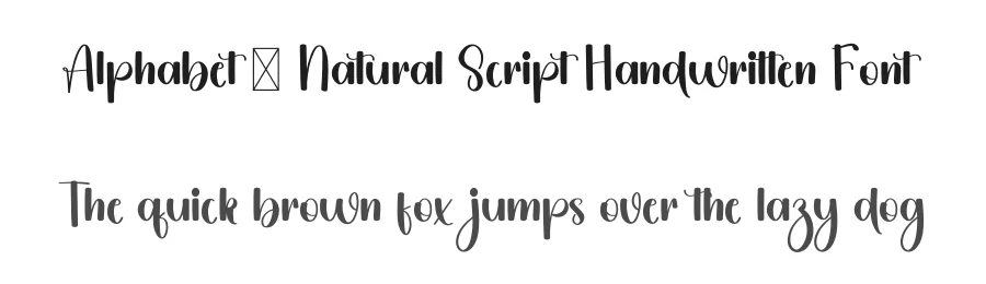 Alphabet – Natural Script Handwritten Font by freshtypeink — Script Handwritten Font