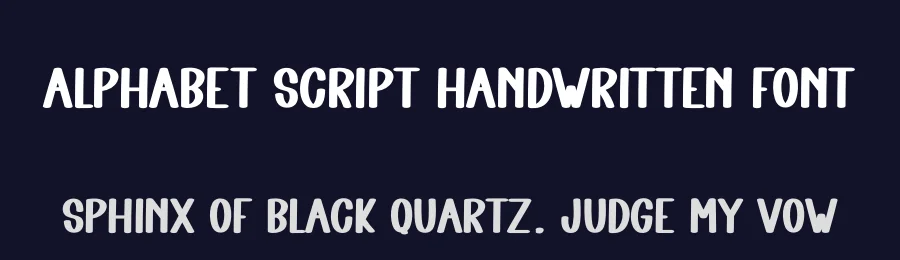 Alphabet Script Handwritten Font by creativeletter — Display Font — thumbnail 2