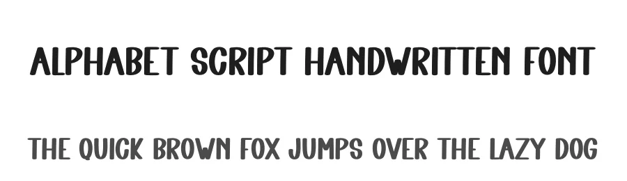 Alphabet Script Handwritten Font by creativeletter — Display Font