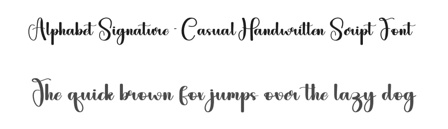Alphabet Signature – Casual Handwritten Script Font by andikastudio — Script Handwritten Font