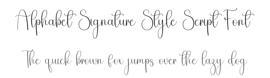 Alphabet Signature Style Script Font by freshtypeink — Script Handwritten Font