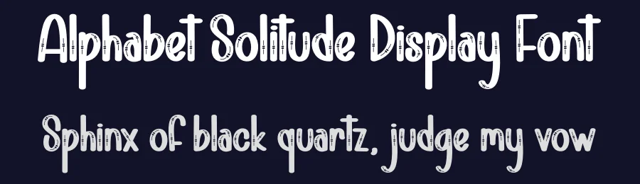 Alphabet Solitude Display Font by creativeletter — Display Font — thumbnail 2