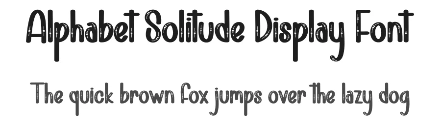 Alphabet Solitude Display Font by creativeletter — Display Font