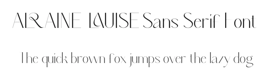 Alraine Lauise Sans Serif Font by VinType — Display Font
