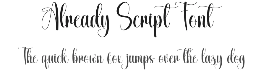 Already Script Font by creativeletter — Script Handwritten Font