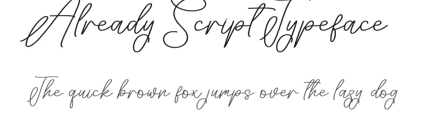Already Script Typeface by creativeletter — Script Handwritten Font