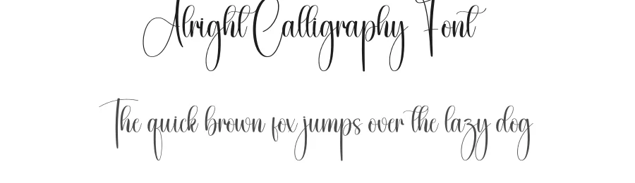 Alright Calligraphy Font by creativeletter — Script Handwritten Font