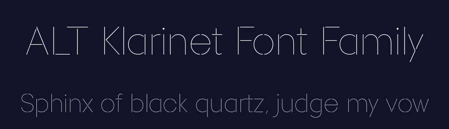 ALT Klarinet Font Family by Giulia Boggio — Sans Serif Font — thumbnail 2