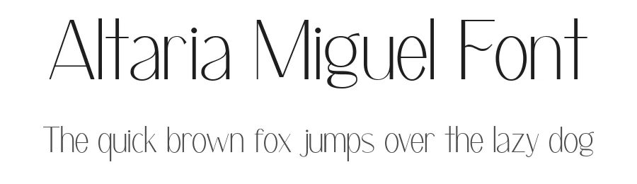 Altaria Miguel Font by Rillatype — Sans Serif Font