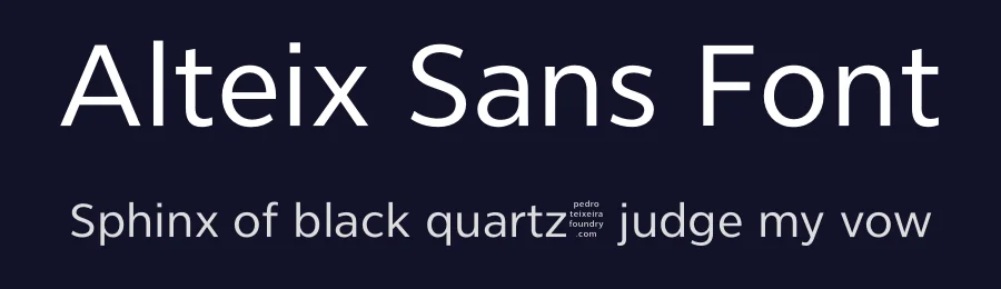 Alteix Sans Font by Pedro Teixeira — Sans Serif Font — thumbnail 2