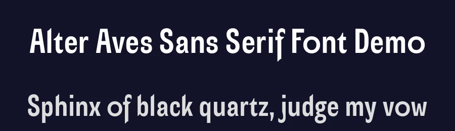 Alter Aves Sans Serif Font Demo by Glen Jan — Sans Serif Font — thumbnail 2