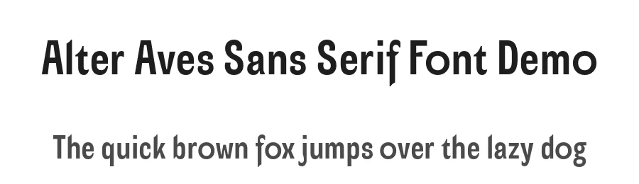 Alter Aves Sans Serif Font Demo by Glen Jan — Sans Serif Font