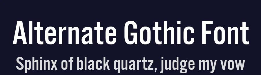 Alternate Gothic Font by Linotype — Display Font — thumbnail 2