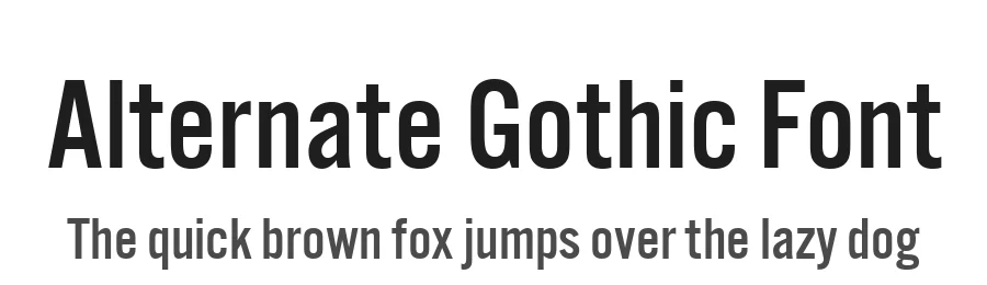 Alternate Gothic Font by Linotype — Display Font