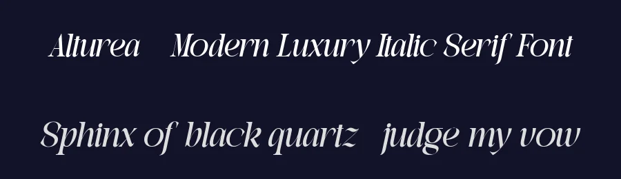 Alturea – Modern Luxury Italic Serif Font by FlawlessAndCo — Serif Font — thumbnail 2