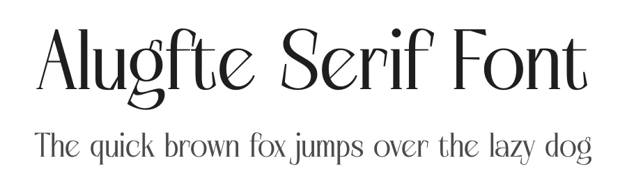 Alugfte Serif Font by timelesstype.co — Serif Font