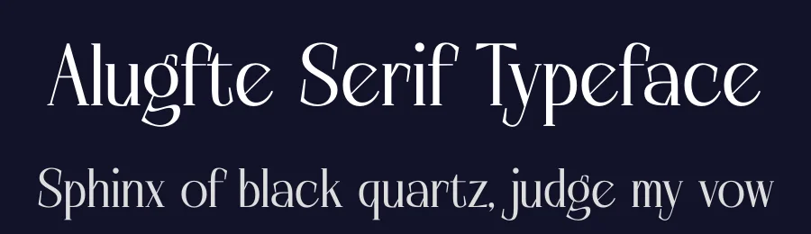 Alugfte Serif Typeface by timelesstype.co — Display Font — thumbnail 2