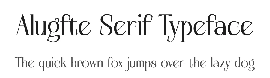 Alugfte Serif Typeface by timelesstype.co — Display Font