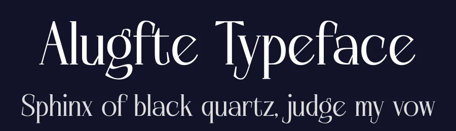 Alugfte Typeface by timelesstype.co — Display Font — thumbnail 2