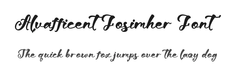 Alvafficent Fosimher Font by glorytype — Script Handwritten Font