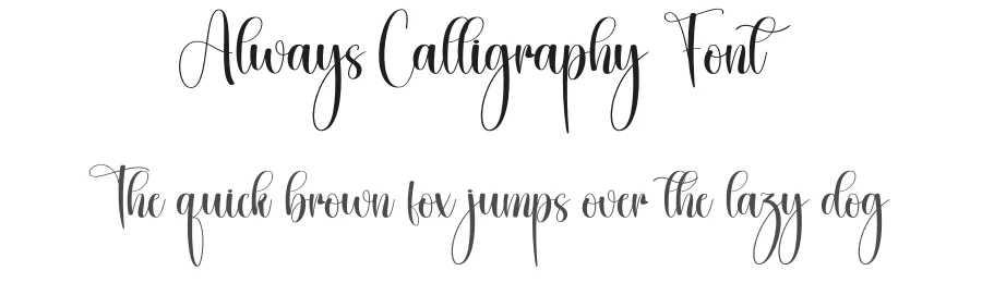 Always Calligraphy Font by creativeletter — Script Handwritten Font