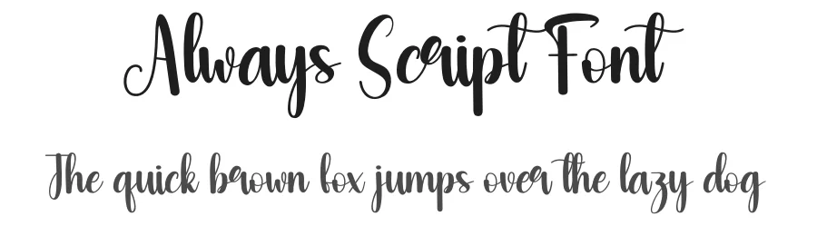 Always Script Font by andikastudio — Script Handwritten Font