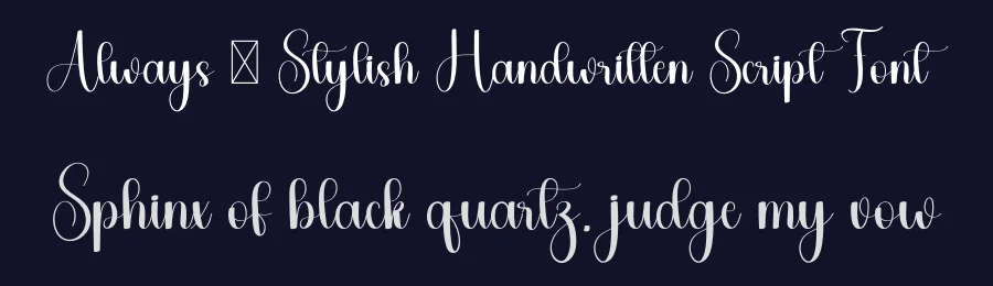 Always – Stylish Handwritten Script Font by freshtypeink — Script Handwritten Font — thumbnail 2