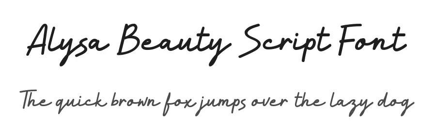 Alysa Beauty Script Font by syauqistudio — Script Handwritten Font