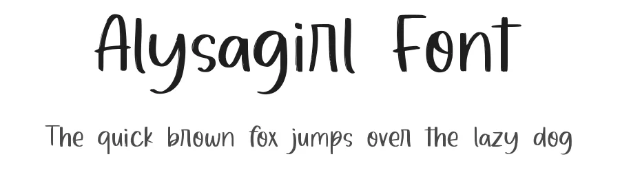 Alysagirl Font by qwrtype — Script Handwritten Font