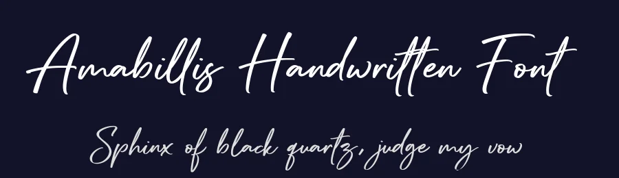 Amabillis Handwritten Font by [email protected] — Script Handwritten Font — thumbnail 2
