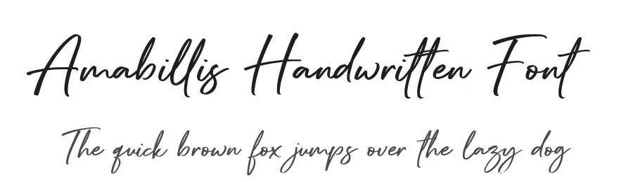 Amabillis Handwritten Font by [email protected] — Script Handwritten Font