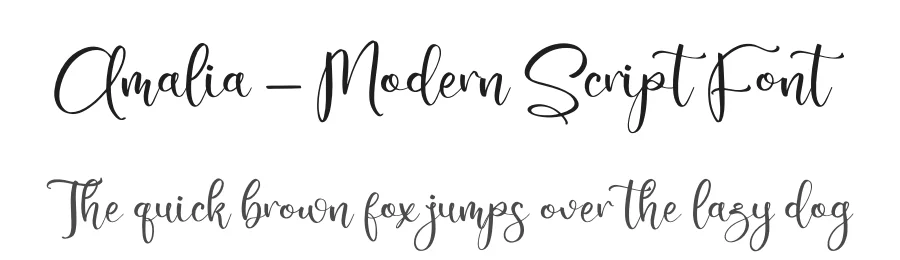 Amalia – Modern Script Font by glorytype — Script Handwritten Font