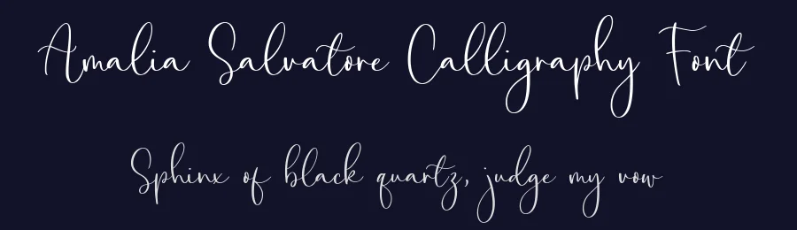 Amalia Salvatore Calligraphy Font by balpirick — Script Handwritten Font — thumbnail 2