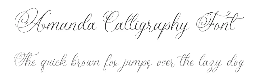 Amanda Calligraphy Font by RockboyStd — Script Handwritten Font