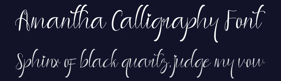 Amantha Calligraphy Font by Yoga Letter — Script Handwritten Font — thumbnail 2