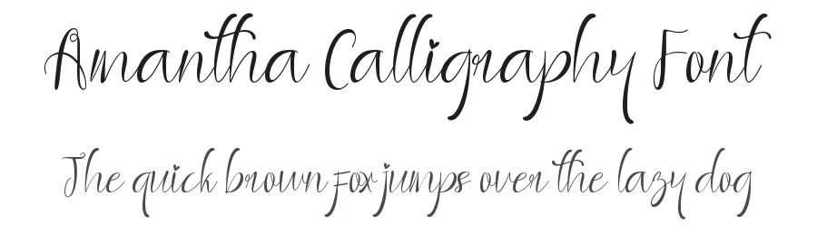 Amantha Calligraphy Font by Yoga Letter — Script Handwritten Font