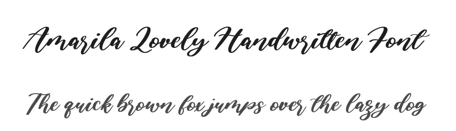 Amarila Lovely Handwritten Font by balpirick — Script Handwritten Font