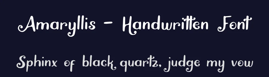 Amaryllis – Handwritten Font by Alpaprana — Script Handwritten Font — thumbnail 2