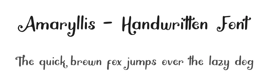 Amaryllis – Handwritten Font by Alpaprana — Script Handwritten Font
