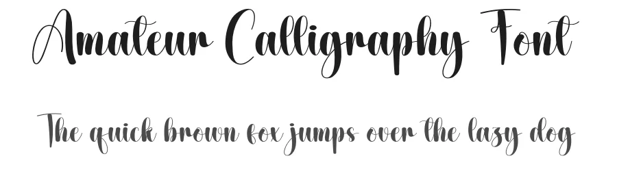 Amateur Calligraphy Font by creativeletter — Script Handwritten Font