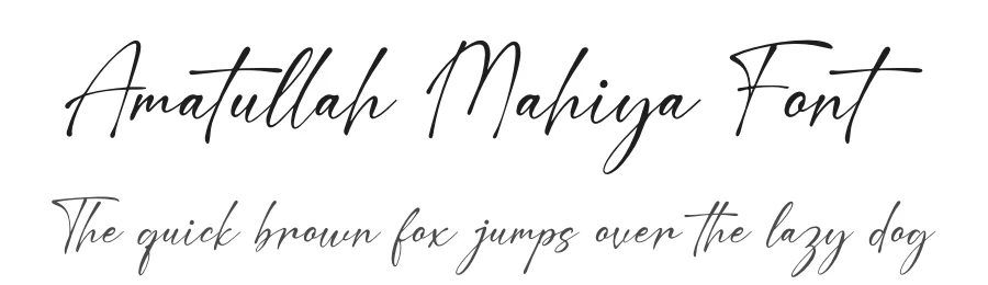 Amatullah Mahiya Font by Denustudios — Script Handwritten Font