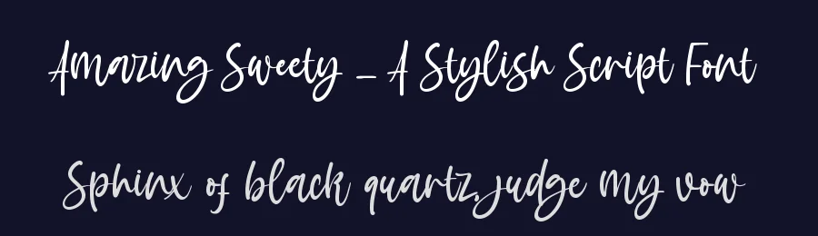 Amazing Sweety – A Stylish Script Font by Almarkha Type — Decorative Font — thumbnail 2