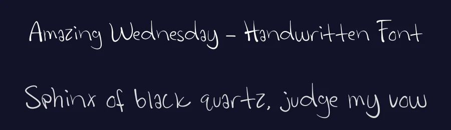 Amazing Wednesday – Handwritten Font by wellscriptstudio — Script Handwritten Font — thumbnail 2