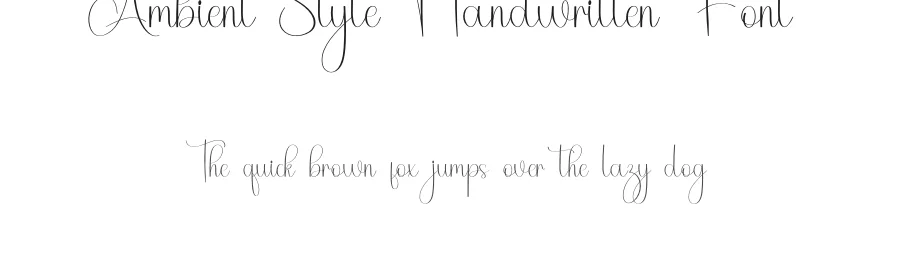 Ambient Style Handwritten Font by freshtypeink — Script Handwritten Font