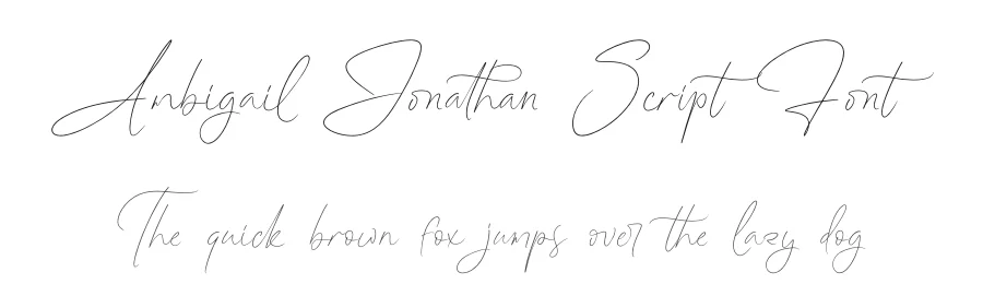 Ambigail Jonathan Script Font by stylishtype.co — Script Handwritten Font