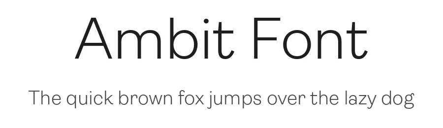 Ambit Font by Mash Creative — Sans Serif Font