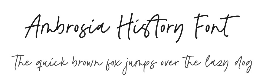 Ambrosia History Font by balpirick — Script Handwritten Font